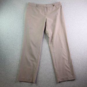 Calvin Klein Slacks Womens Size 12 Tan Chino Dress Pants Straight Leg Flat Front